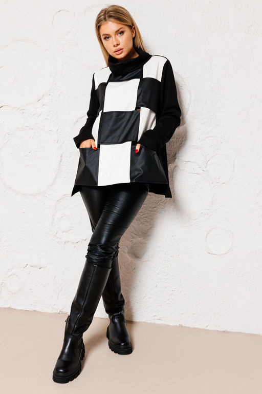 Джемпер AmberA 1069 тетрис  фото 5