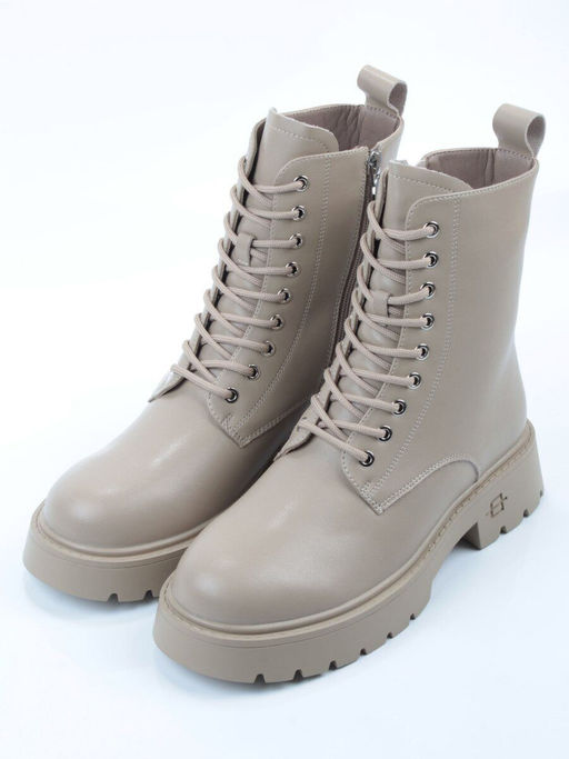 04-PAS144-2Z BEIGE Ботинки зимние женские (натуральная кожа, 100% шерсть)
