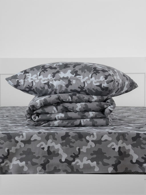 Постельное бельё 1.5-спальное Этель Military gray, бязь