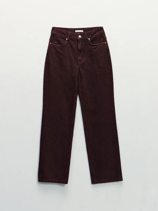 Джинсы straight с высокой посадкой регулярной длины / Zarina