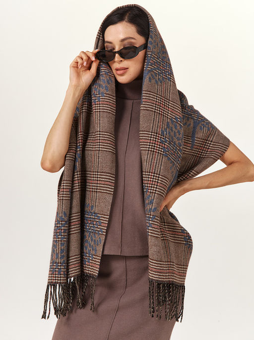 в составе ШЕРСТЬ и КАШЕМИР Большой, мягкий, теплый двусторонний палантин - Tantino фото 22