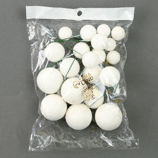 Набор для украшения Бусины, набор 20 шт, цвет белый - Страна карнавалия фото 4