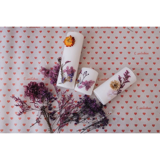 Свеча-цилиндр, 7×12 см, белая