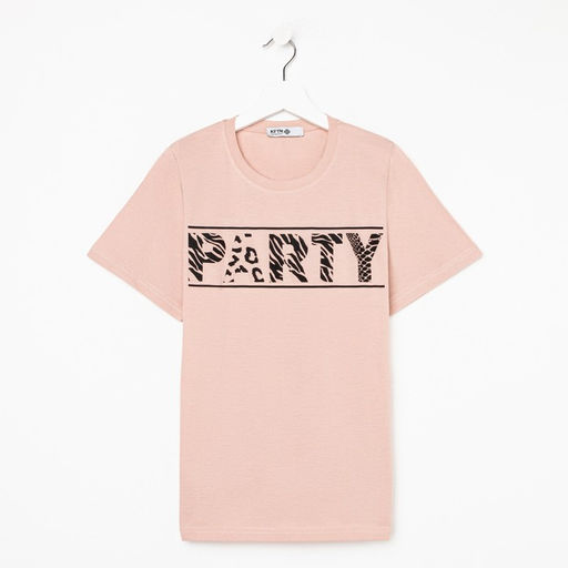 Футболка женская KAFTAN Party, бежевая, размер 40-42