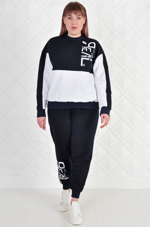 Арт.2310 Костюм женский  46-54 (5шт.) Цвет:синий, белый