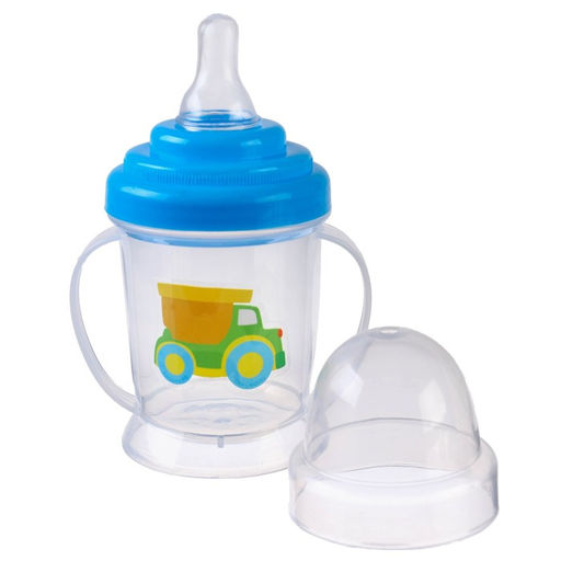 Набор детской посуды Малыш, 4 предмета: тарелка, бутылочка, ложка, вилка, от 5 мес. - Крошка я фото 2