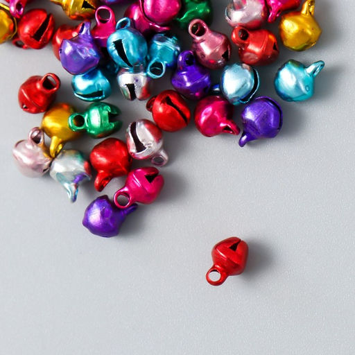 Набор декора для творчества Колокольчики цветные d=0,6 см набор 50шт - Арт узор фото 3