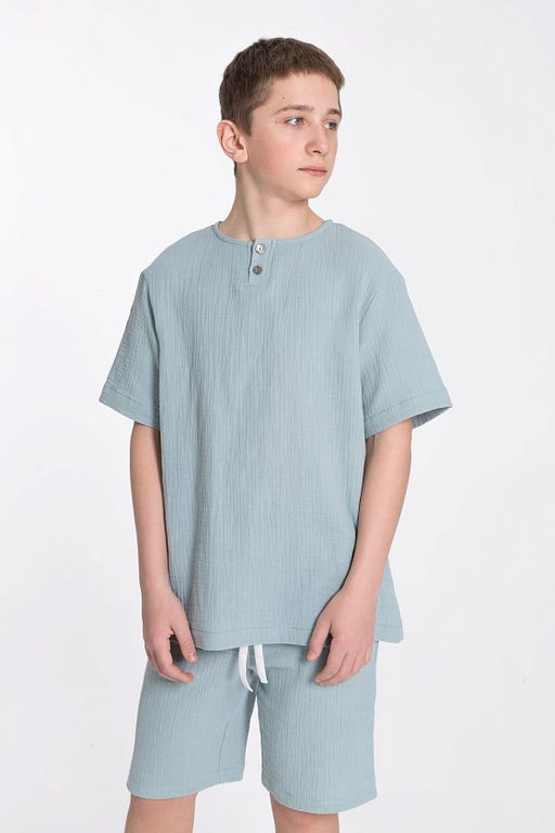 Шорты М224043б серо-зеленый - Елена фото 3