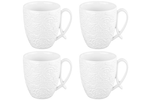 Набор 4 кружек Elan Gallery Розы 300 мл на деревянной подставке с ручкой  фото 5