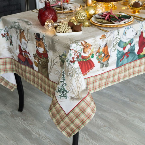 Набор столовый Winter holidays скат.220х150см +/-3см с ГМВО, салф.40х40см-12 шт, хл100% - Этель фото 3