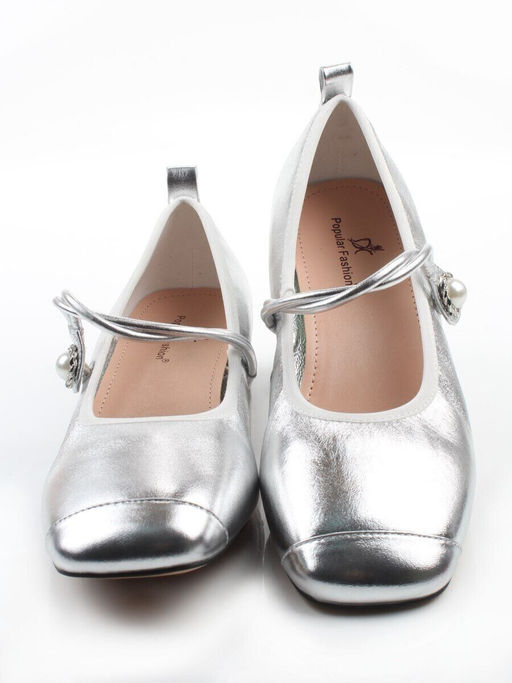 06-B69A-121C GREY/SILVER Туфли женские (натуральная кожа)