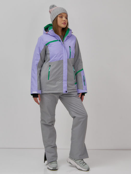 Гоннолыжная куртка женская зимняя сиреневого цвета 709Sn - Chunmai фото 10
