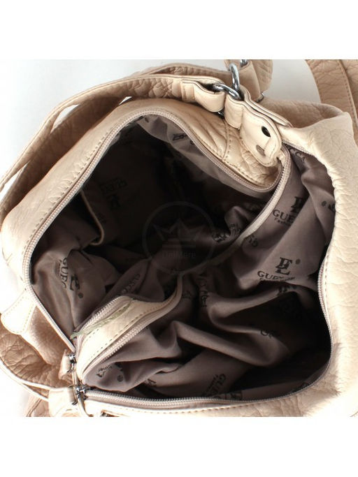 Сумка женская искусственная кожа Guecca-A 805, 1отд+карм/пер, плеч/ремень, бежевый SALE 235150 - Adelia фото 8