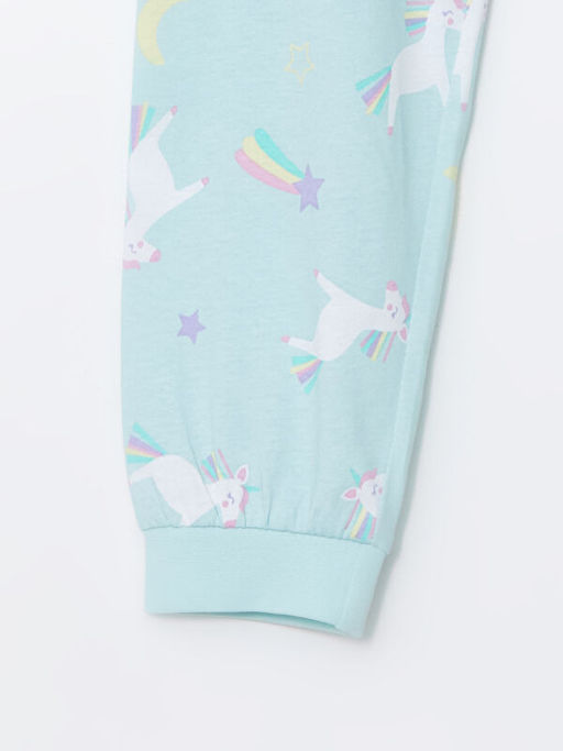 Beli Lastikli Bask?l? K?z ?ocuk Pijama Alt - Waikiki фото 2