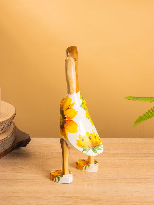 Сувенир «Утка в цветах», 13×10×23 см, дерево
