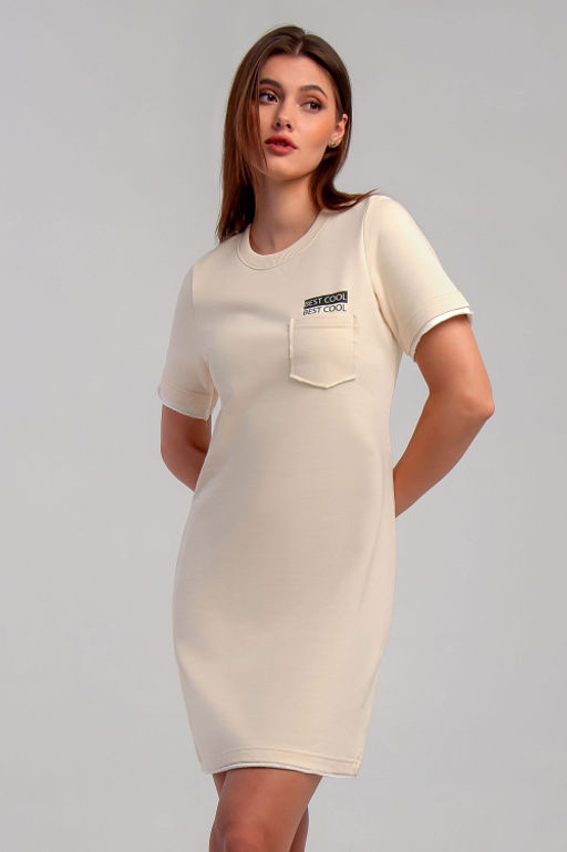 Арт. 8502 Платье женское 42-48 (4 шт) Цвет:бежевый