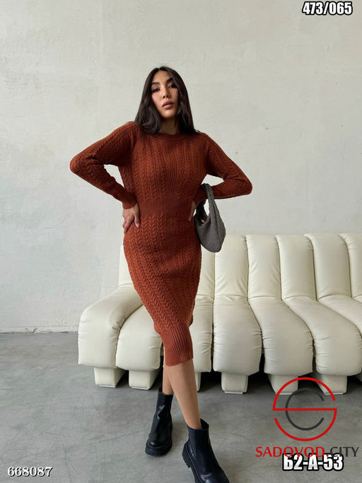 Платье женское осеннее вязанное - Bruno фото 6