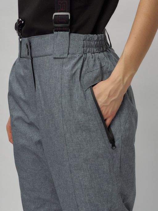 Горнолыжный костюм женский большого размера фиолетового цвета 02272-3F