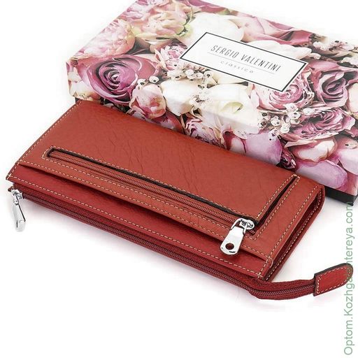 Женский кожаный кошелек на молнии Sergio Valentini СВ 8101-016  фото 3