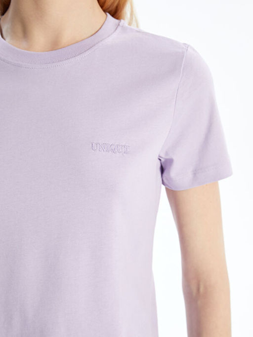 Bisiklet Yaka Nak??l? Kad?n Ti??rt