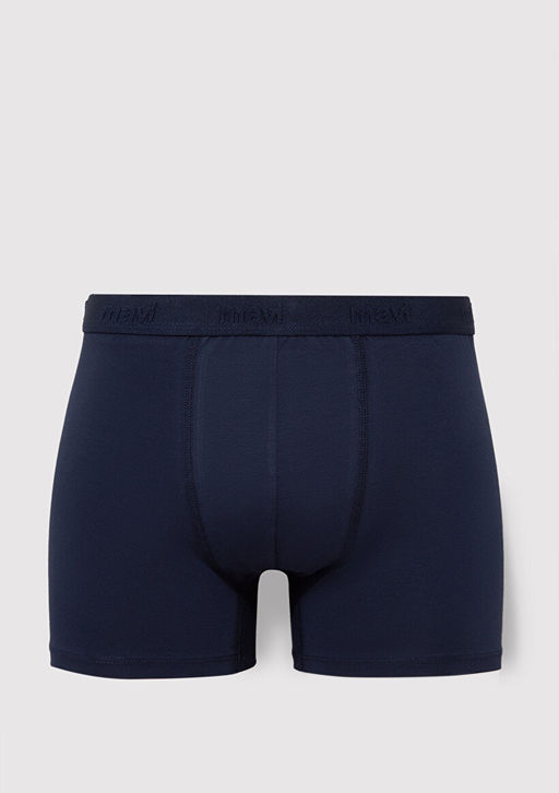 3lu Bask?l? Siyah Boxer Seti - Mavi фото 3