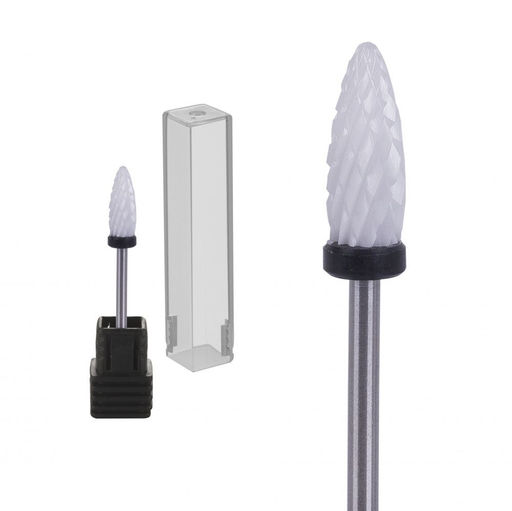 Nail Art Фреза керамическая пламя, черный  фото 3