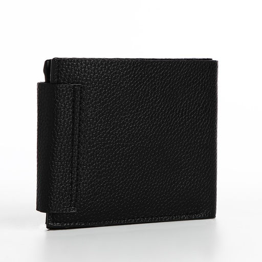 Портмоне мужское на магнитах, отдел для купюр, для карт, для монет, цвет чёрный - Simaland фото 2