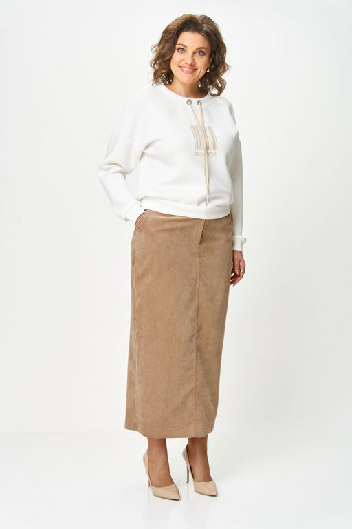 Костюм Michel Chic 1439 бежевый, белый  фото 3