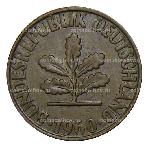 Монета 2 пфеннига 1960 года G Германия