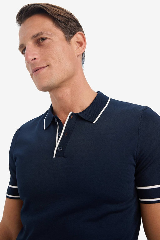 Standart Fit Polo Yaka Triko K_sa Kollu Ti__rt - Defacto фото 3