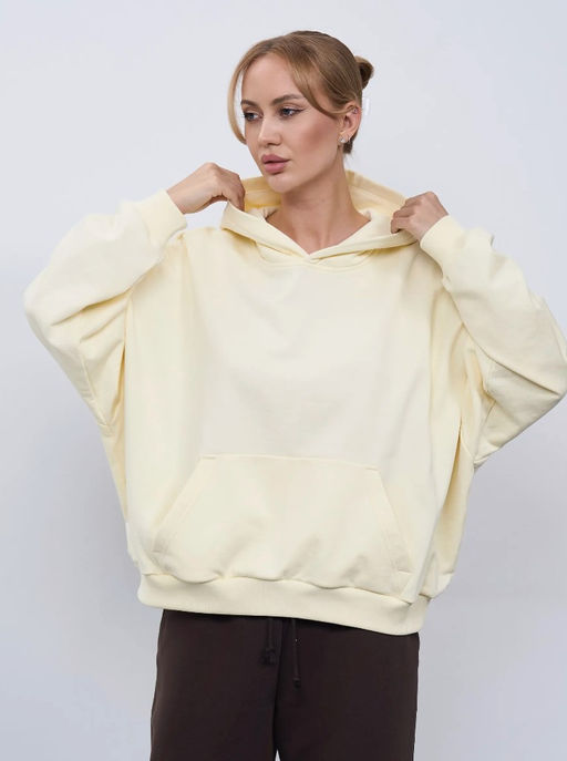 K13048 Толстовка OVER SIZE СВ_ЖЕЛТЫЙ