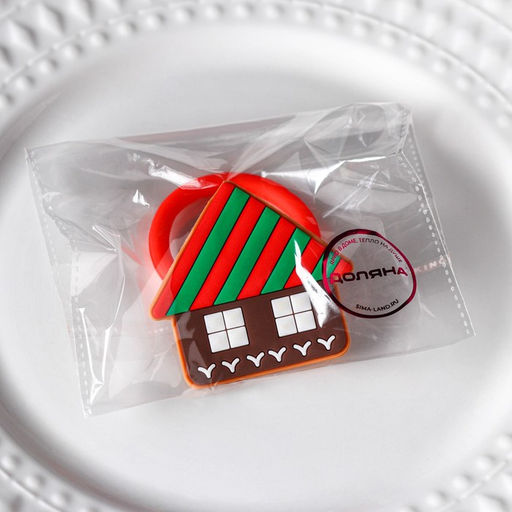 Цена за 3 шт. Кольцо для салфеток Доляна Зимний домик, 66 см  фото 5