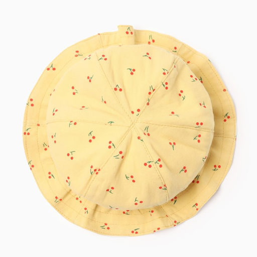 Панама детская MINAKU «Вишенка», размер 46, белая/жёлтая