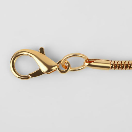 Цена за 2 шт. Цепочка для сумки, с карабинами, железная, 3 мм, 120 см, цвет золотой - Арт узор фото 2