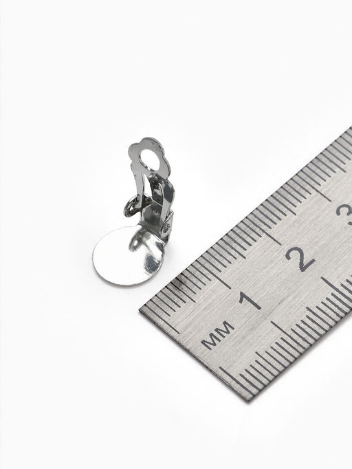 Цена за 2 шт. Основа под серьги-клипсы, 17 мм (набор 5 пар), цвет серебро