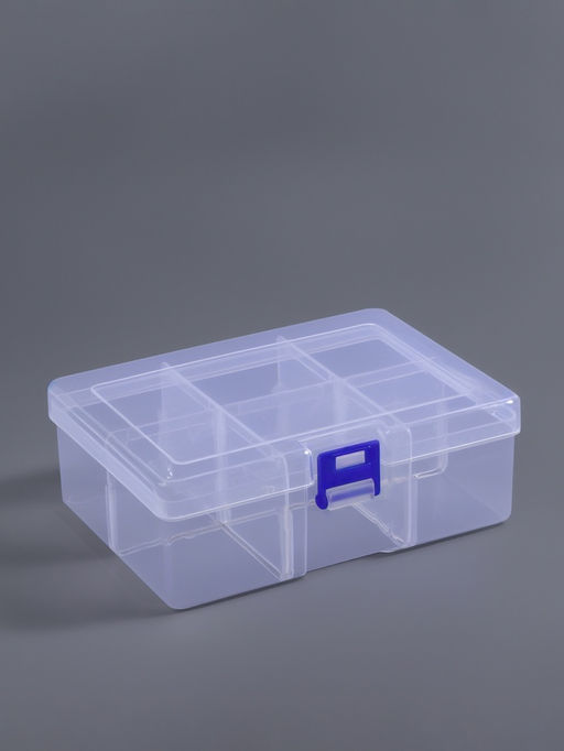 Органайзер для хранения мелочей, 6 ячеек, 16.5×12×5.8 см, прозрачный