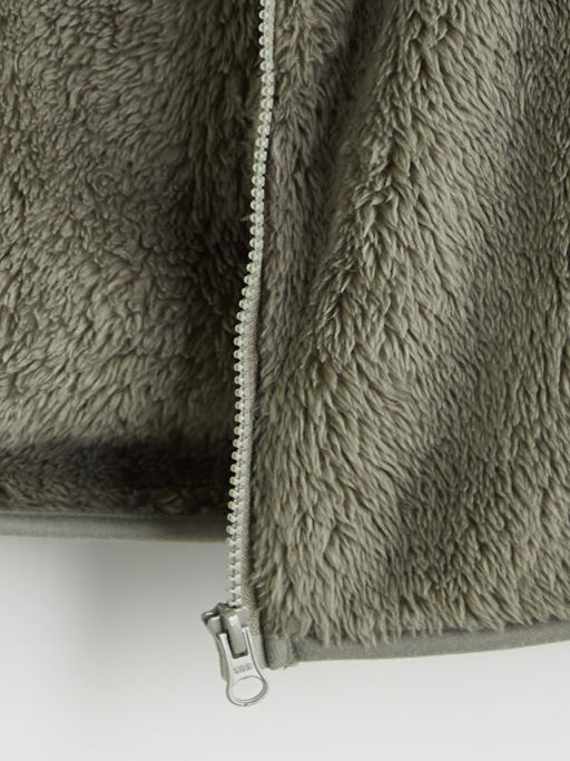 Kap??onlu Pel?? K?z ?ocuk Fermuarl? Sweatshirt