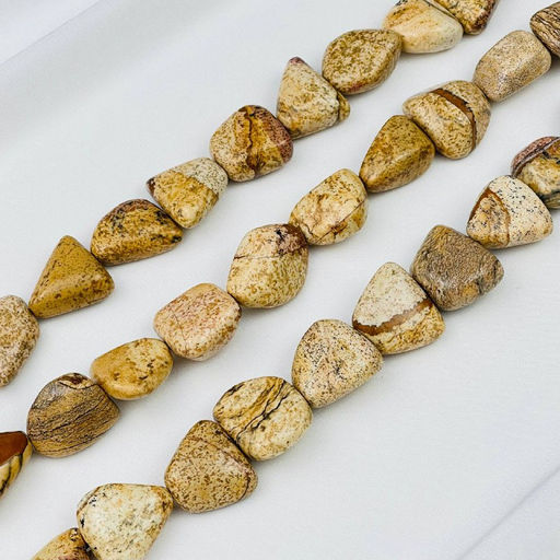 Бусины для украшений из песочной Яшмы 40 см