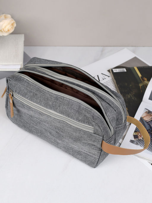 Косметичка 10х25х15 см серая / XN-020GR /уп 150/ мужская Подарок к 23 февраля