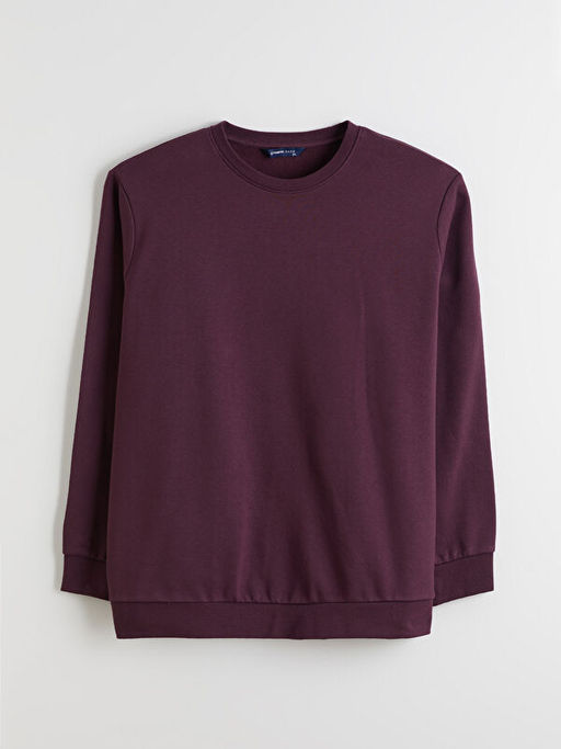 B?y?k Beden Bisiklet Yaka Erkek Sweatshirt
