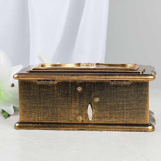 Шкатулка музыкальная+колье 22х11х8 / 63313G /уп 24/пластик