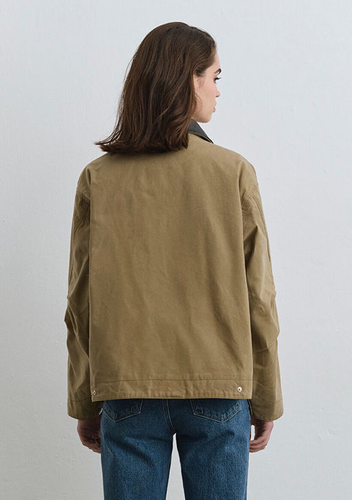 Yaka Detayl? Ceket - Mavi фото 4