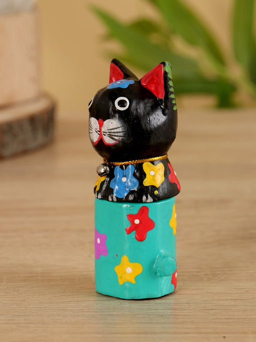 Сувенир «Кот в кастрюльке», 4×4×10 см, дерево