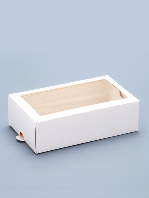 Цена за 5 шт. Коробка для макарун, с ложементом, белая 18 х 10,7 х 5,5 с м