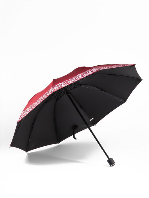 Зонт механический Цветочный край, 10 спиц, 4 сложения, R=51/60 см, d=102 см, МИКС