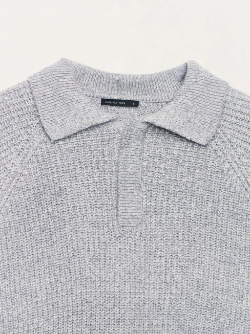 Джемпер с воротником поло regular fit / Zarina