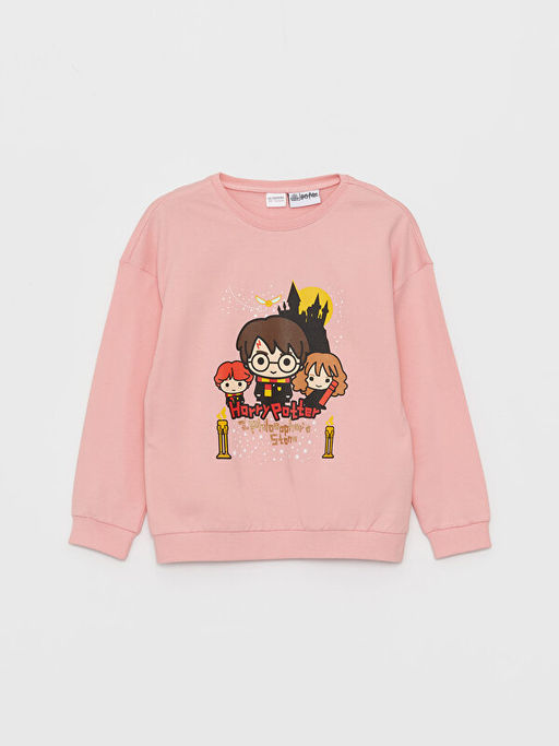 Bisiklet Yaka Harry Potter Bask?l? Uzun Kollu K?z ?ocuk Pijama Tak?m? - Waikiki фото 2