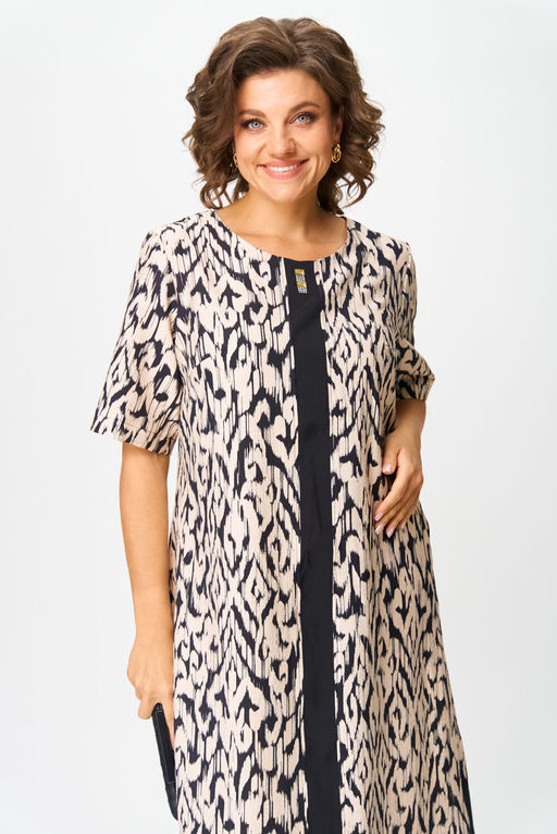 Платье Michel Chic 2168 бежевый, черный  фото 6