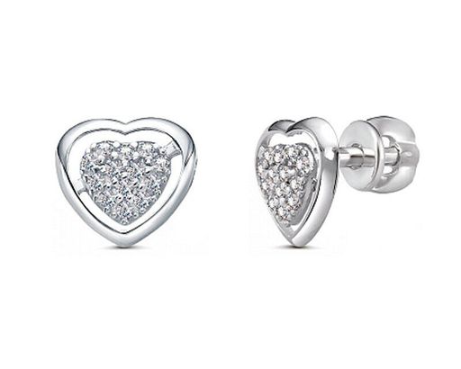 Серьги из серебра куб.циркон., В10-1434