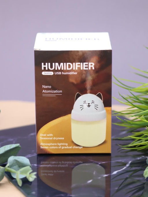 Настольный увлажнитель воздуха - ночник iLikeGift "Cat", pink, (портативный, USB)